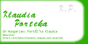 klaudia porteka business card